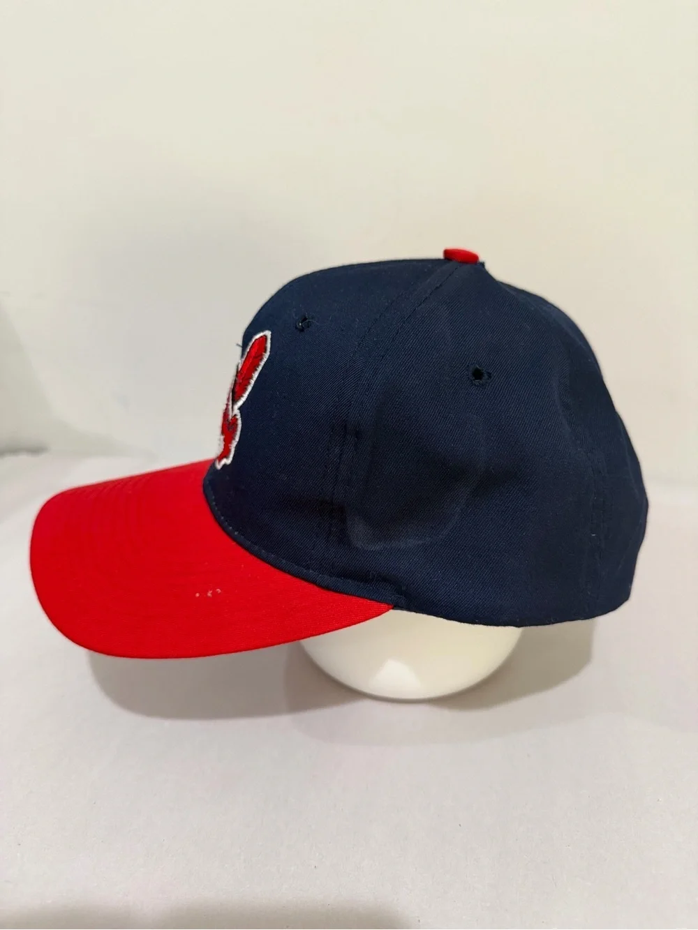 Vintage Cleveland Indians Chief Wahoo Snapback Hat Navy Red MLB Baseball Cap OS